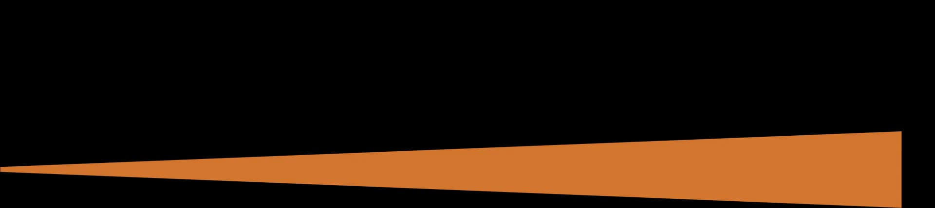A black background with an orange triangular shape extending from the left side, tapering to a point on the right, creating a minimalist, modern look.