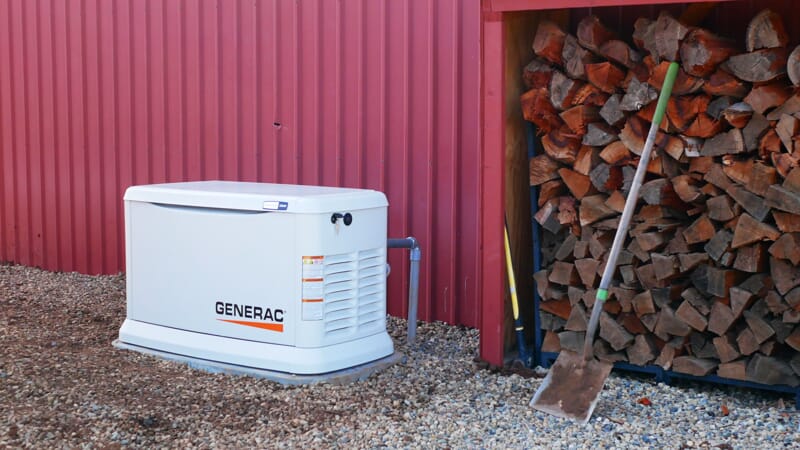 Fresno County Generac Automatic Standby Generator install to backup a customer’s workshop on their property.
