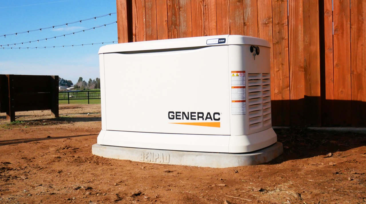 Generator install in Clovis, California